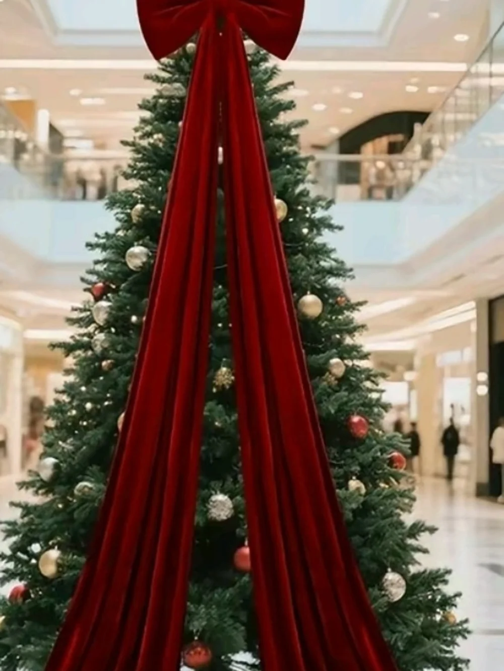 Elegant Red Velvet Holiday Bow